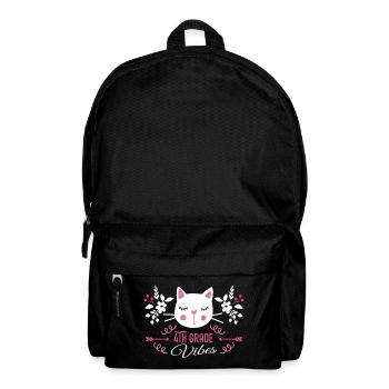 4th grade | Grade Vibes Back to School Cute Cat - Sac à dos - noir - Devant