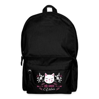 2nd grade | Grade Vibes Back to School Cute Cat - Sac à dos - noir - Devant