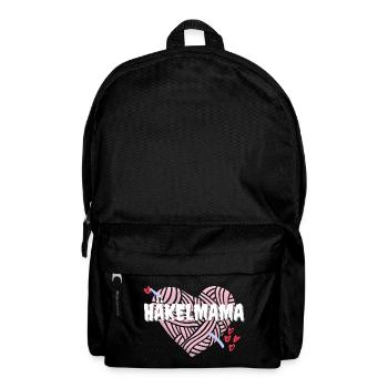 Häkelmama! Häkeln Mutter rosa Herz rot pink Mama - Rucksack - Schwarz - Vorne