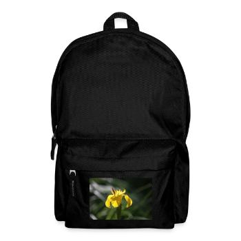 Iris Lily Yellow Flower - Backpack - black - Front