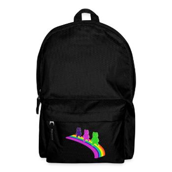 Gummibärchen Kidcore bunt Regenbogen Geschenk - Rucksack - Schwarz - Vorne