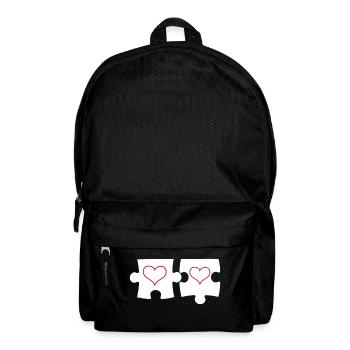 Tu es ma pièce manquante du puzzle avec un cœur d’amour - Sac à dos - noir - Devant