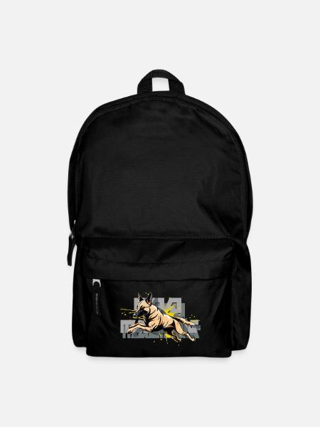 Malinois Dog Jumping - Backpack - black