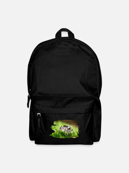 Phidippus bidentatus jumping spider spring spinne - Rucksack - Schwarz
