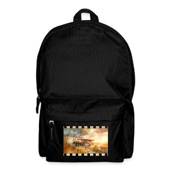 Retro-Muscle-Car in kinoreifer Action - Rucksack - Schwarz - Vorne