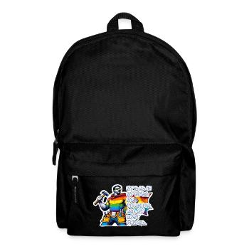 Dad – Superhero in the colors of the rainbow - Backpack - black - Front