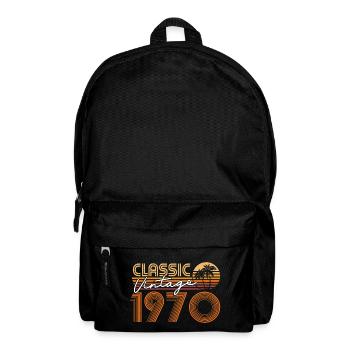 1970 geboren Vintage 1970 Retro Geschenk - Rucksack - Schwarz - Vorne