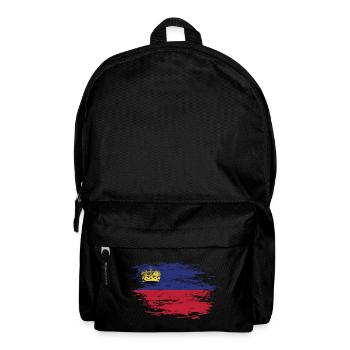 Liechtenstein Flagge used - Rucksack - Schwarz - Vorne