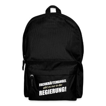 Fachkräftemangel in der Regierung - Rucksack - Schwarz - Vorne
