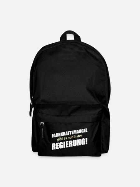 Fachkräftemangel in der Regierung - Rucksack - Schwarz