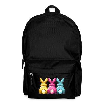 COLORFUL EASTER BUNNIES Happy Easter - Backpack - black - Front