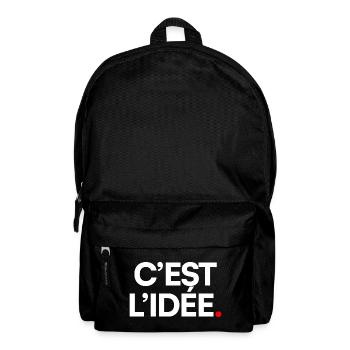 C’EST L’IDÉE | Expression humour minimaliste - Sac à dos - noir - Devant