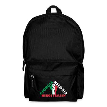 Georgia Meloni Italienische Heldin - Rucksack - Schwarz - Vorne