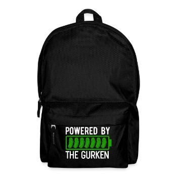 Powered by the Gurken eine Batterie mit Gurken - Rucksack - Schwarz - Vorne
