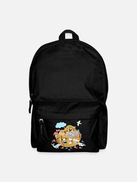 Arche Noah mit niedlichen Tieren - Rucksack - Schwarz