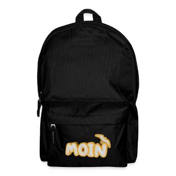 Moin mit Möwe - Rucksack - Schwarz - Vorne