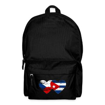 Tschechien Kuba Flagge Herz used - Rucksack - Schwarz - Vorne
