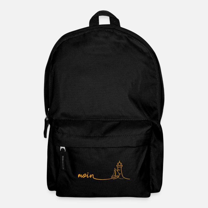 MOIN Segelboot Leuchtturm - Rucksack - Schwarz