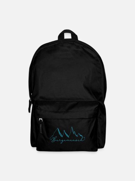 Bergemensch, Klettern, Camping, Wandern, Berge - Rucksack - Schwarz