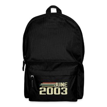 Juni 2003 Jahrestag Juni 2003 Juni 2003 Geburtstag - Rucksack - Schwarz - Vorne