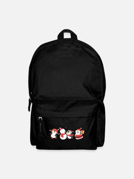 Drôle de Noël pinguin. Pinguin de Noël - Sac à dos - noir