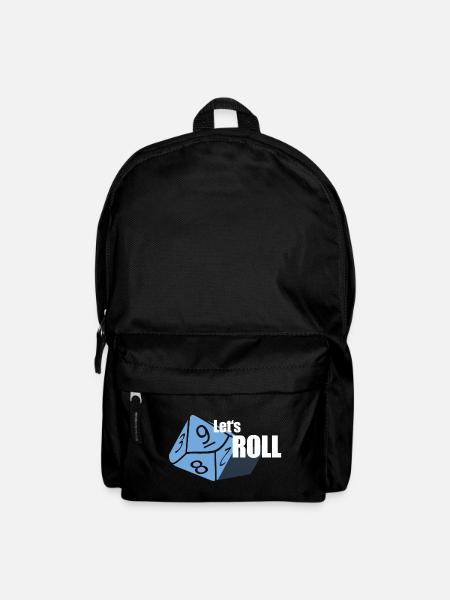 Roll Dice - Board Game - Board Game Evening - Backpack - black