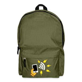 phone with aggressive appearance - Backpack - olive green - Front