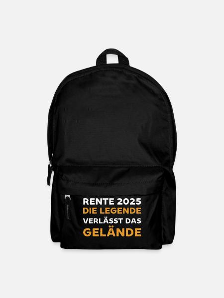 Rente 2025 die Legende verlässt das Gelände Spruch - Rucksack - Schwarz