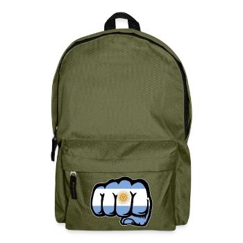 Argentinien Flagge Faust - Rucksack - Olivgrün - Vorne