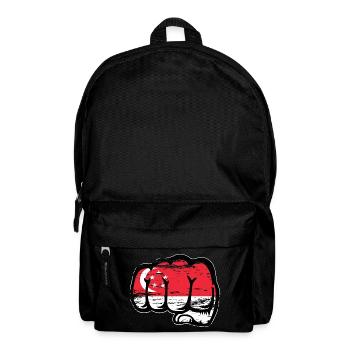 Singapur Flagge Faust Hand used - Rucksack - Schwarz - Vorne