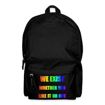 We Exist - Dégradé arc-en-ciel - Sac à dos - noir - Devant