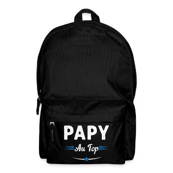 Papy au top Cadeau drôle de grand-père - Sac à dos - noir - Devant