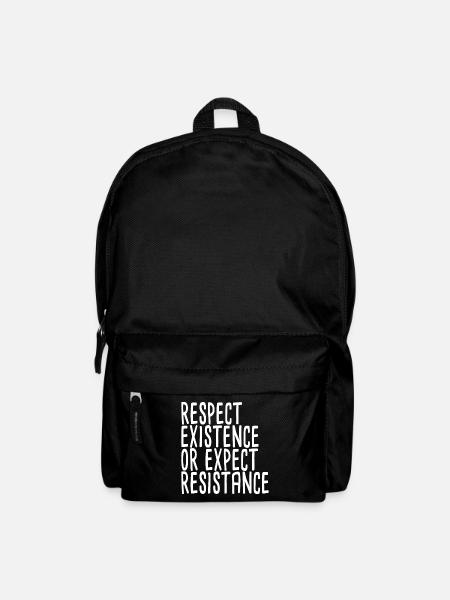 Respecter l’existence ou s’attendre à une résistance - Sac à dos - noir