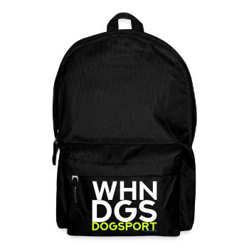 WHNDGS Hundesport Agility Geschenkidee Markenshirt - Rucksack - Schwarz - Vorne