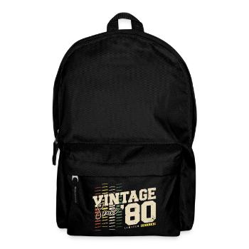 Millésime 1980 Vintage Born Rétro Anniversaire - Sac à dos - noir - Devant