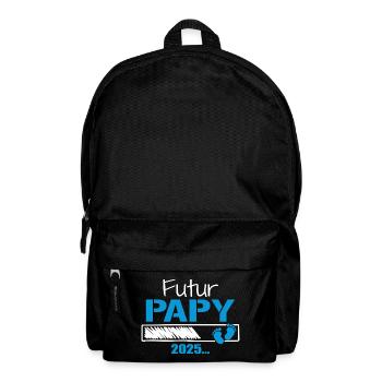 Futur Papy 2025 Cadeau Bientôt Grand-Père - Sac à dos - noir - Devant