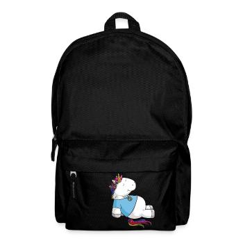 Hippie Unicorn cartoon - Backpack - black - Front