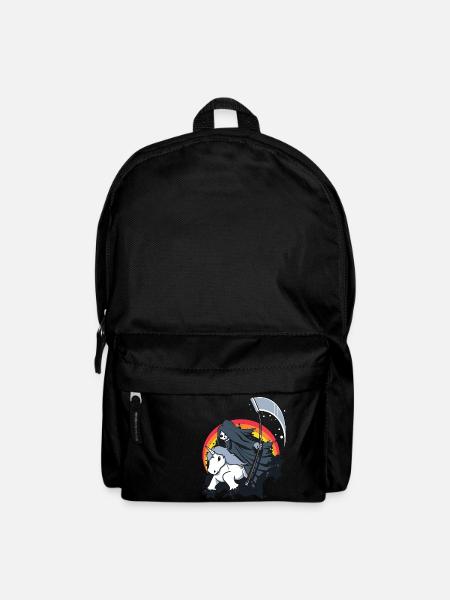 Einhorn Tod der Tod Sense lustig Geschenk - Rucksack - Schwarz