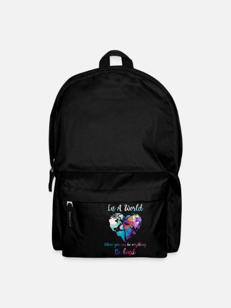 Heart World Map - Backpack - black