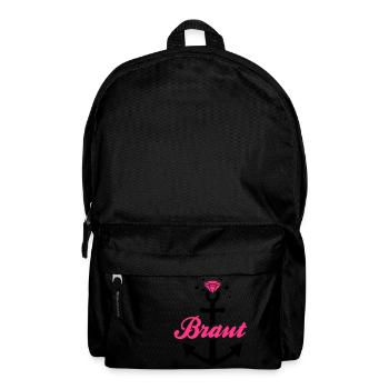 Braut T-Shirt - Junggesellinnenabschieds T-Shirts - Rucksack - Schwarz - Vorne