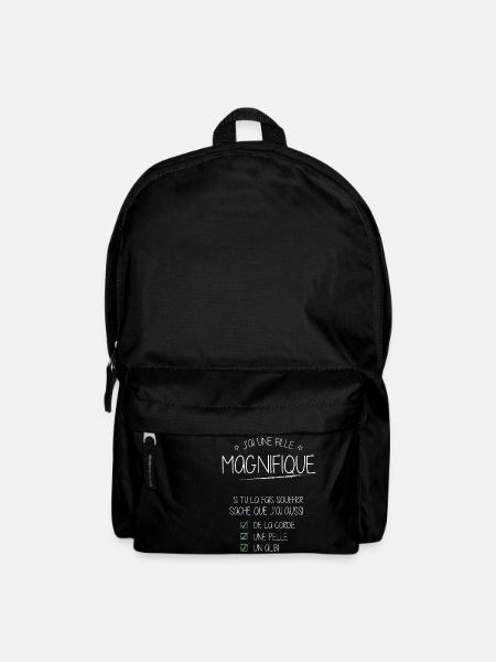 Humour Naissance Alibi J'ai une fille magnifique - Sac à dos - noir