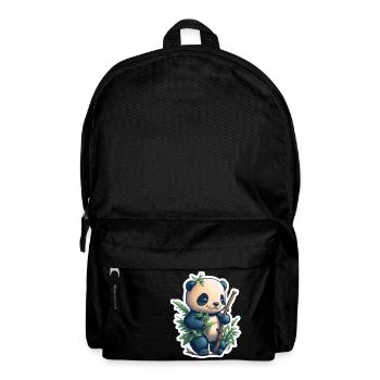 Cute Panda with Bamboo - Rucksack - Schwarz - Vorne