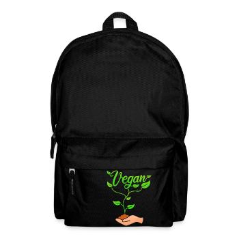 Vegan plant design for proud vegans - Backpack - black - Front