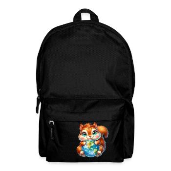 Écureuil mignon Protection de l’environnement Terre - Sac à dos - noir - Devant