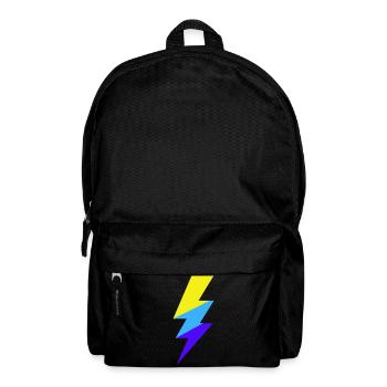 TriColor Neon-Strahl - Rucksack - Schwarz - Vorne