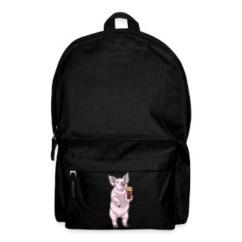 Schwein Bier - Rucksack - Schwarz - Vorne