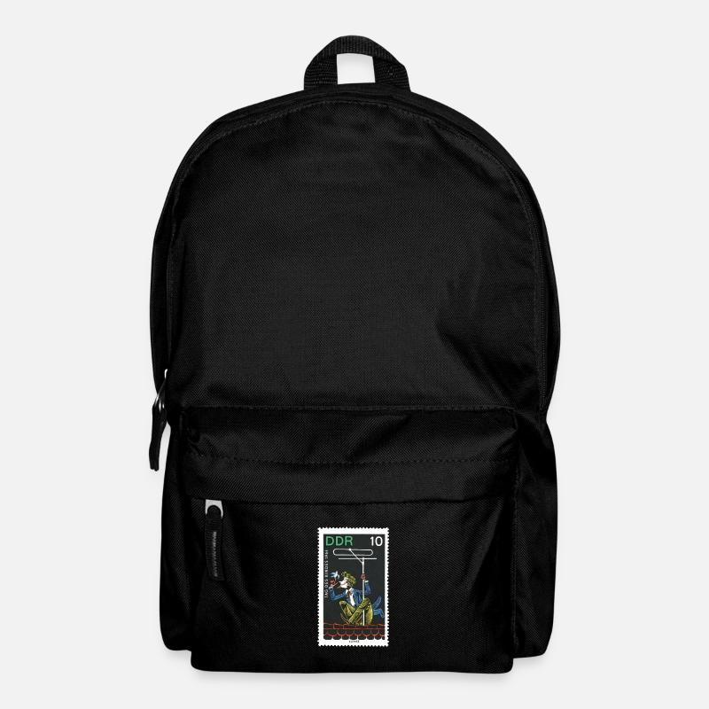 Briefmarke - Rucksack - Schwarz