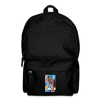 Tiger | Tier | Raubtier | Brüllen | König | Asien - Rucksack - Schwarz - Vorne