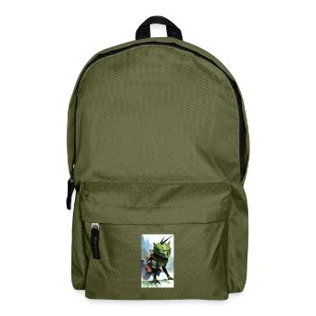 Alien | UFO | Raumschiff | UAP | außerirdische - Rucksack - Olivgrün - Vorne