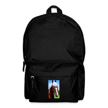 Pferd | reiten | Tier | Reittier | Bunt - Rucksack - Schwarz - Vorne